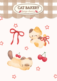 Cute cat bakery (beige)