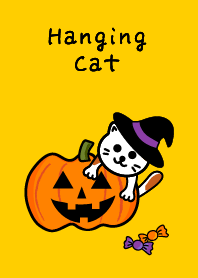 Hanging cat. -Halloween-