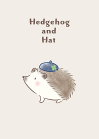 Hedgehog and Hat -navy beret-