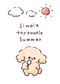 simple toy poodle summer White blue.