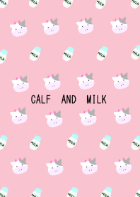 仔牛ちゃんとミルクの着せかえ ピンク