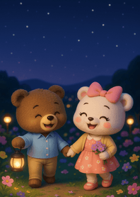 Star Garden Night Bear Date