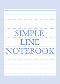 SIMPLE BLUE LINE NOTEBOOKj-BLUE GRAY