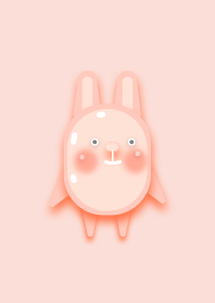 귀여운 분홍 토끼 아기