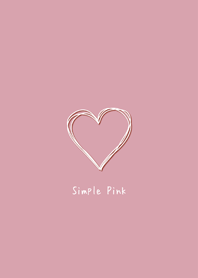 Simple Heart "Smoky Pink"