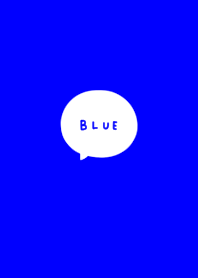 Blue. Handwritten simple.