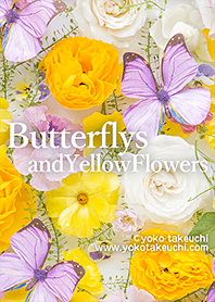 Butterflys and Yellow Flowers