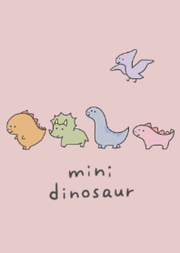 Dull pink mini dinosaur