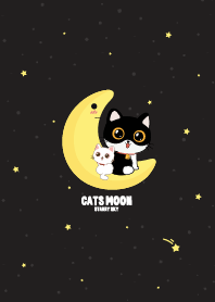 Cats Moon Sky Night