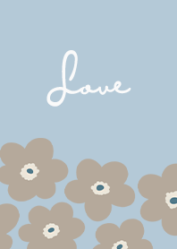 in bloom, flower k - blue