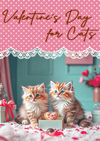 恋叶♡恋愛運UP♥猫達のバレンタインpink2