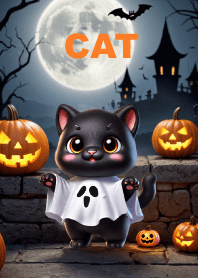 Black Cat In Halloween Day 2