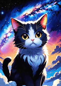 Night Moon Star Cat 66DbE4