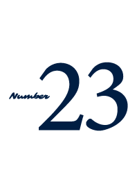 Number 23 White X Dark Navy