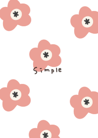 Salmon pink floral pattern.