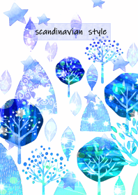 Scandinavian starry forest.