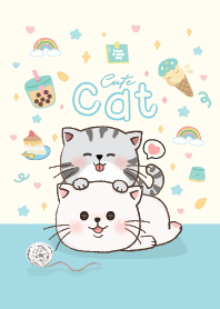 แมวน้อยคู่รัก : สีฟ้า