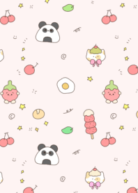 Little panda, pink bear