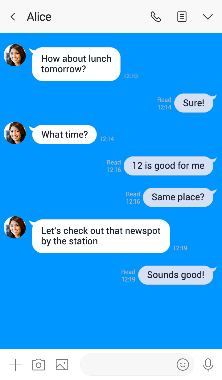 Line クリエイターズ着せかえ シンプル 青と白 No 6 3