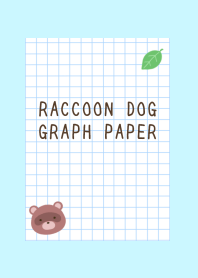 RACCOON DOG GRAPH PAPER/LIGHT BLUE
