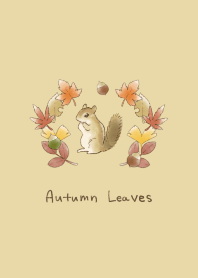 シマリスと落ち葉の秋