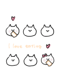 Simple and cute white cat 13