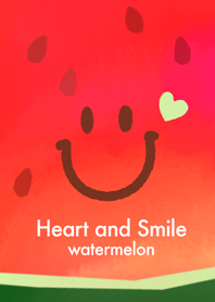 Heart and Smile on the watermelon