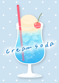 クリームソーダ/青