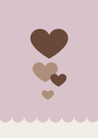 大人かわいいハート♡ピンクベージュ