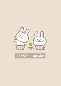 Rabbit cupcake.Crown.beige