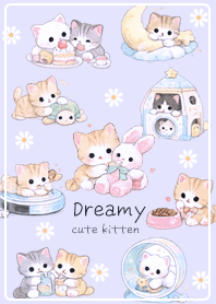 purple The Dreamy Days of a Cute Kitten