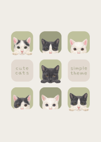 CATS - Mixed breed cat 02 - LEAF GREEN