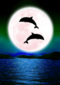Lucky Strawberry Moon double dolphins