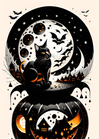 cat halloween B6186C