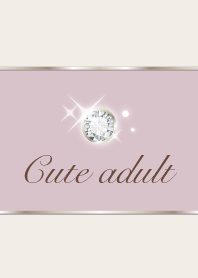 大人かわいいピンクベージュ