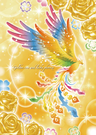 全運気上昇★黄金のバラと虹色の鳳凰