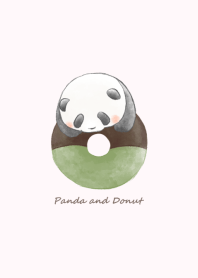 Panda and Matcha donut -pink-