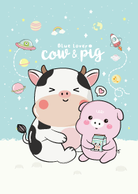 Cow & Pig Blue lover