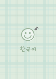 Korea Plaid<Musical note>green