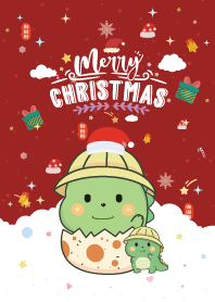 Dino Candy Cotton Christmas Day Red