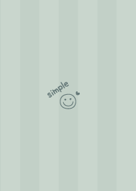 Smile Heart =Dullness Green= Stripe