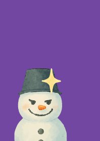 Expressive snowman4 on purple