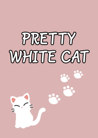 PRETTY WHITE CAT Theme-DUSTY PINK
