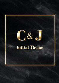 [ C&J ] Initial Theme Gold Black