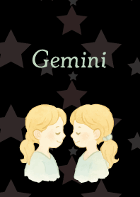 Cute Gemini on black