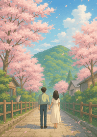 Cherry Blossoms in Spring Love