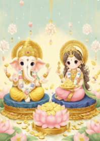 Ganesha&Lakshmi  fortune love_1_4