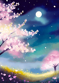美しい夜桜の着せかえ#2242
