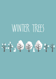 Winter trees and bunny