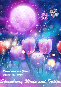Strawberry Moon and Tulips*